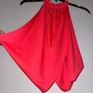 Superdown Vibrant Pink Asymmetrical Top